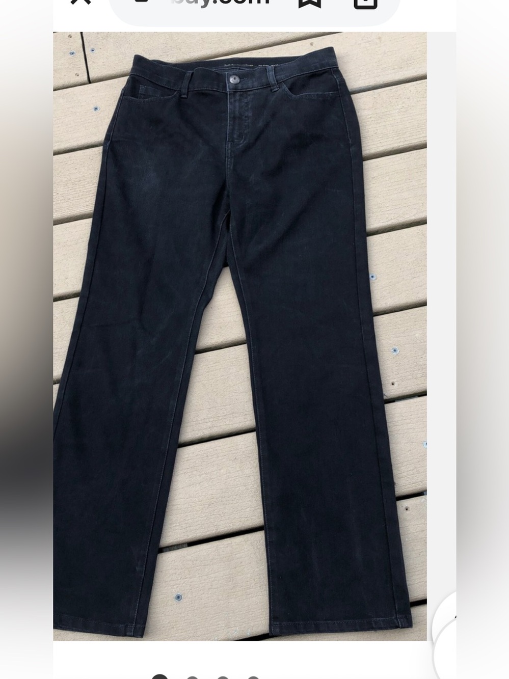Soft Surroundings Black Straight-Leg Women's Jeans